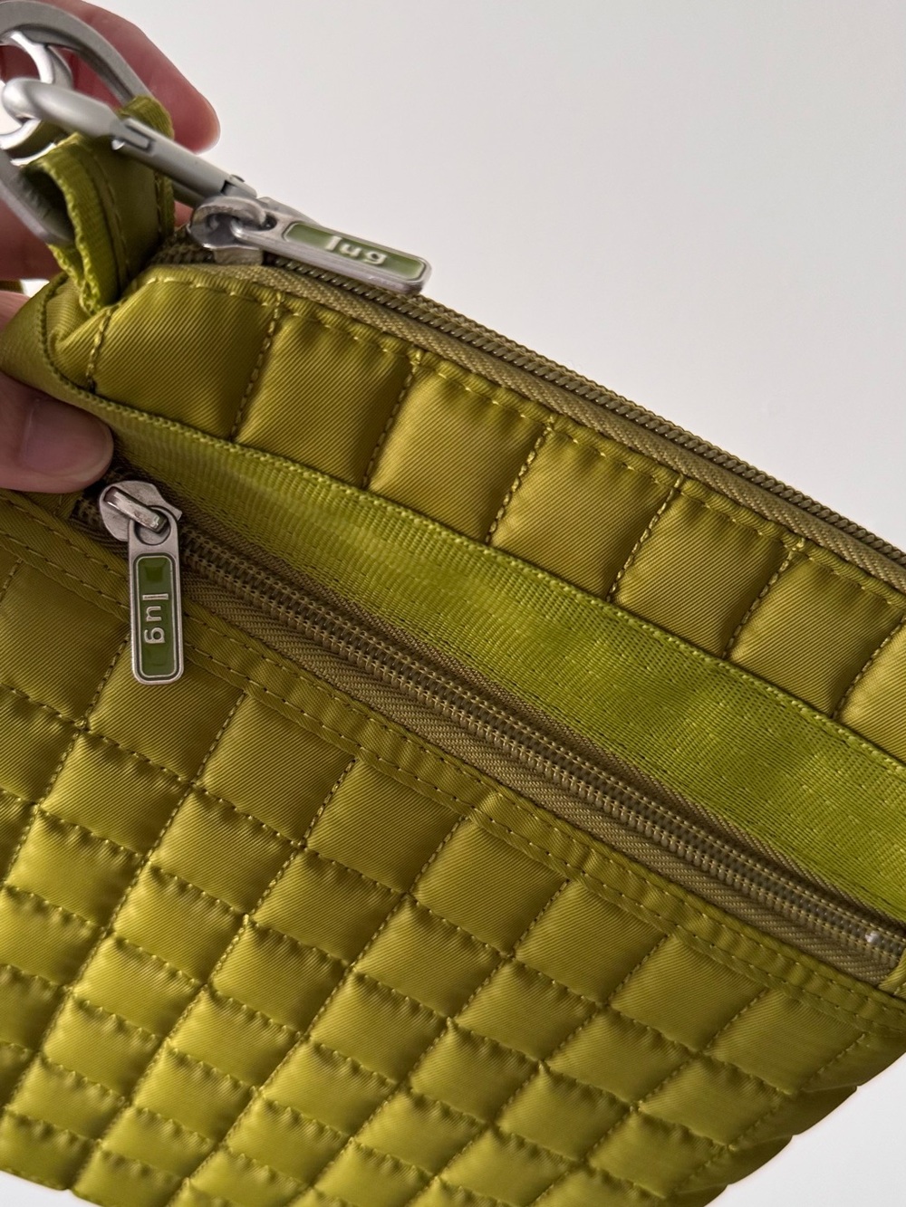 lug Quilted Crossbody Bag in Olive